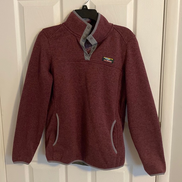 L.L. Bean Maroon/Purple Pullover - Womens Small - Picture 1 of 3
